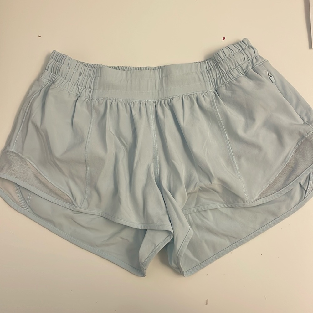 lululemon light blue hotty hot 2 inch inseam